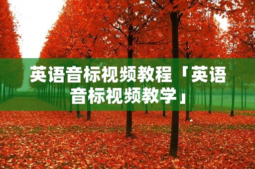 英语音标视频教程「英语音标视频教学」 英语音标视频教程「英语音标视频教学」