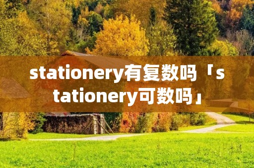 stationery有复数吗「stationery可数吗」