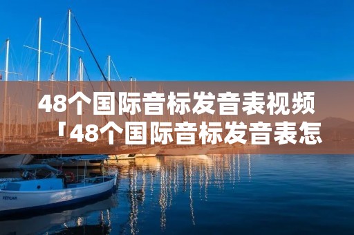 48个国际音标发音表视频「48个国际音标发音表怎么读」