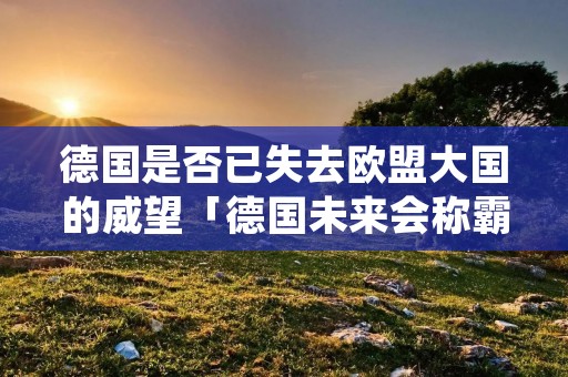 德国是否已失去欧盟大国的威望「德国未来会称霸欧洲吗」 德国是否已失去欧盟大国的威望「德国未来会称霸欧洲吗」