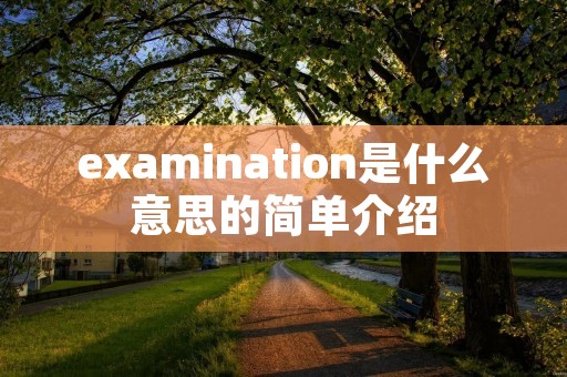 examination是什么意思的简单介绍 examination是什么意思的简单介绍