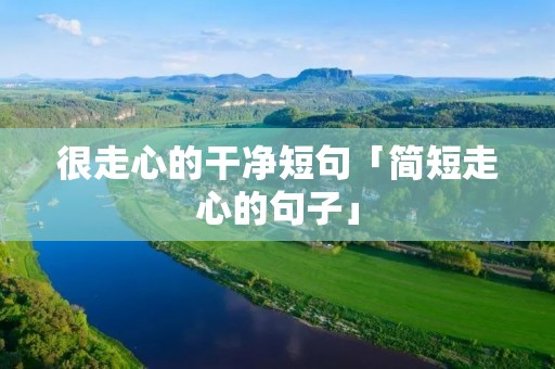 很走心的干净短句「简短走心的句子」