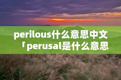 perilous什么意思中文「perusal是什么意思中文」