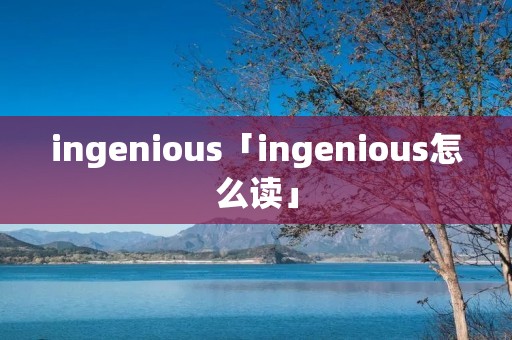 ingenious「ingenious怎么读」