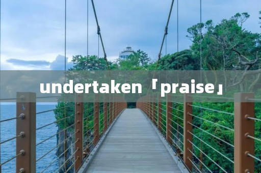 undertaken「praise」