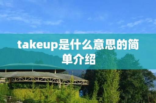 takeup是什么意思的简单介绍