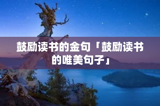 鼓励读书的金句「鼓励读书的唯美句子」