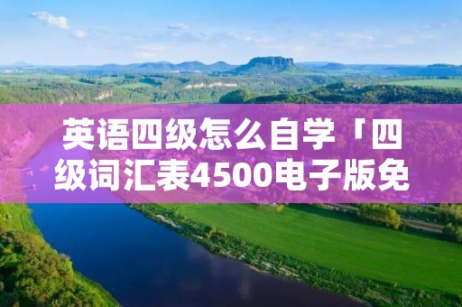 英语四级怎么自学「四级词汇表4500电子版免费」