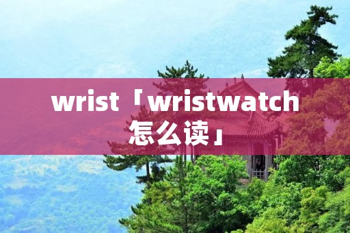 wrist「wristwatch怎么读」