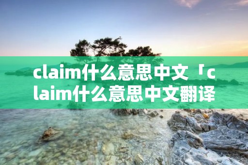 claim什么意思中文「claim什么意思中文翻译成」