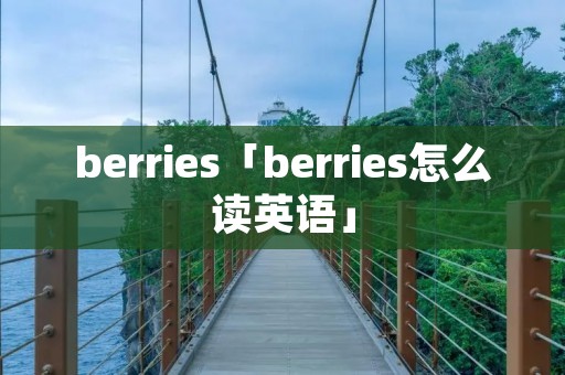berries「berries怎么读英语」 berries「berries怎么读英语」
