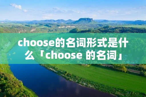 choose的名词形式是什么「choose 的名词」