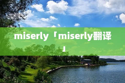 miserly「miserly翻译」