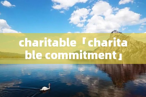 charitable「charitable commitment」