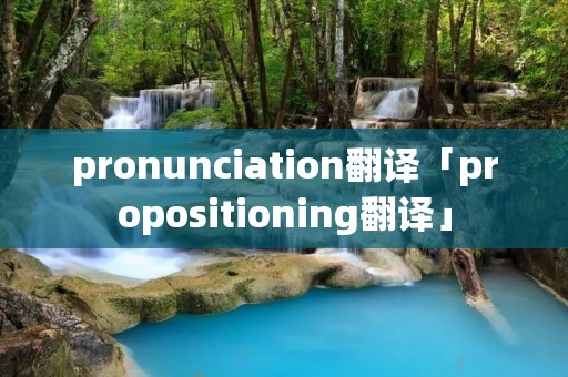 pronunciation翻译「propositioning翻译」 pronunciation翻译「propositioning翻译」