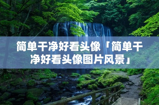简单干净好看头像「简单干净好看头像图片风景」