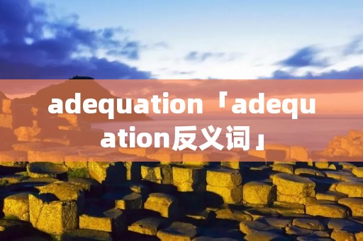 adequation「adequation反义词」