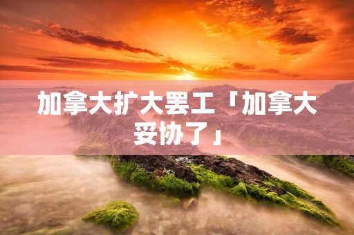 加拿大扩大**「加拿大妥协了」 加拿大扩大**「加拿大妥协了」