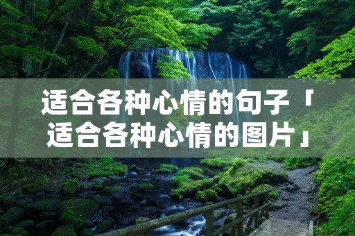 适合各种心情的句子「适合各种心情的图片」