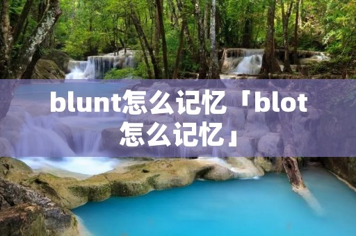 blunt怎么记忆「blot怎么记忆」 blunt怎么记忆「blot怎么记忆」