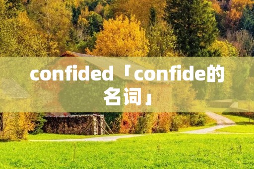confided「confide的名词」