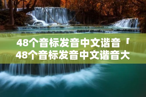 48个音标发音中文谐音「48个音标发音中文谐音大全」