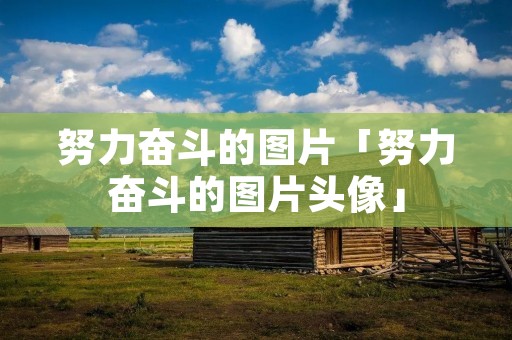 努力奋斗的图片「努力奋斗的图片头像」