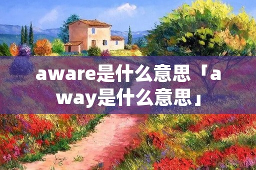 aware是什么意思「away是什么意思」