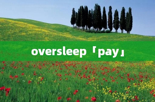 oversleep「pay」 oversleep「pay」