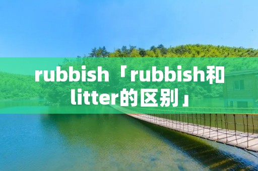 rubbish「rubbish和litter的区别」