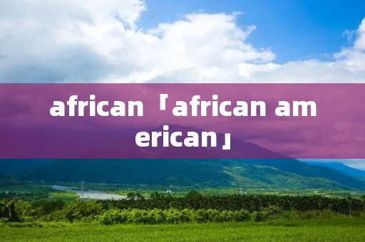 african「african american」