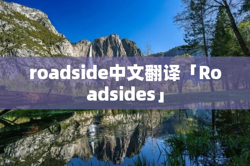 roadside中文翻译「Roadsides」