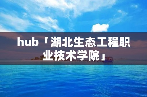 hub「湖北生态工程职业技术学院」