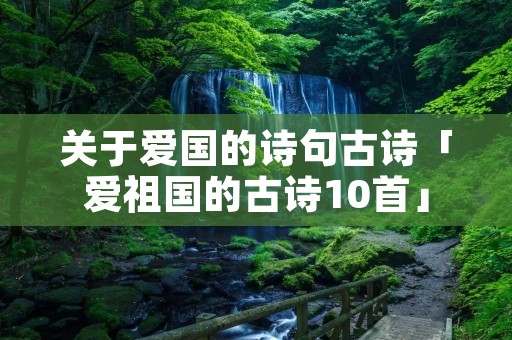 关于爱国的诗句古诗「爱祖国的古诗10首」