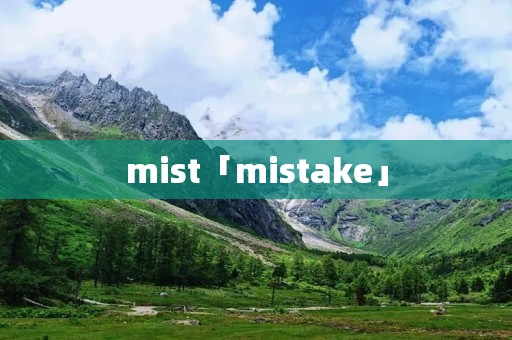 mist「mistake」