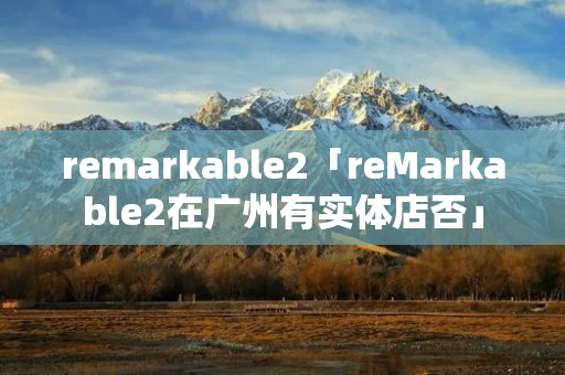 remarkable2「reMarkable2在广州有实体店否」