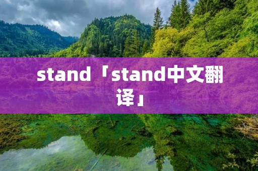 stand「stand中文翻译」