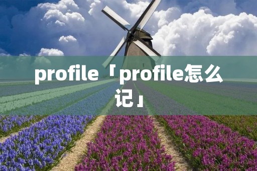 profile「profile怎么记」 profile「profile怎么记」