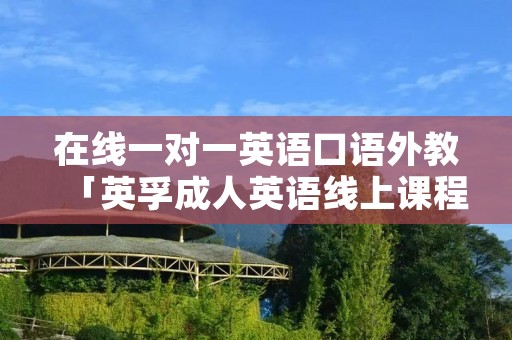 在线一对一英语口语外教「英孚成人英语线上课程价格」
