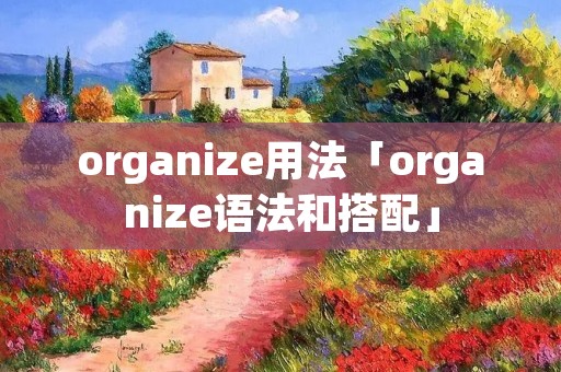 organize用法「organize语法和搭配」