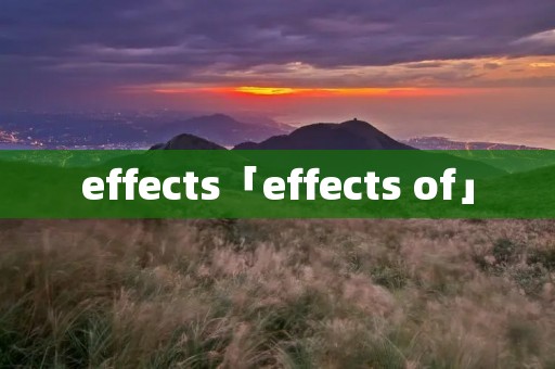 effects「effects of」 effects「effects of」