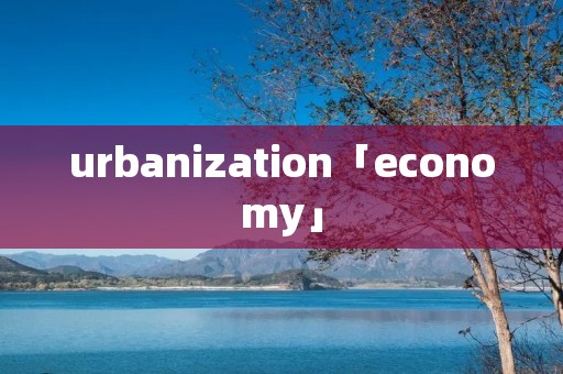 urbanization「economy」