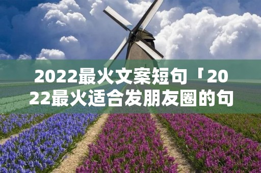2022最火文案短句「2022最火适合发朋友圈的句子」