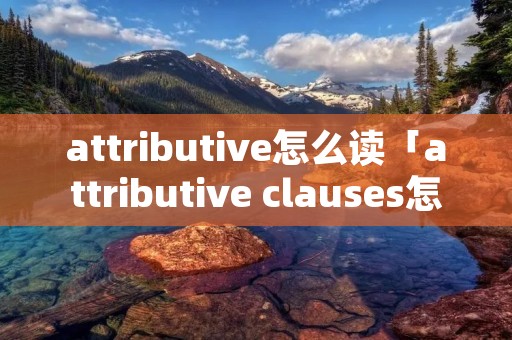 attributive怎么读「attributive clauses怎么读音」