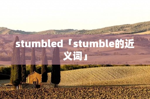 stumbled「stumble的近义词」