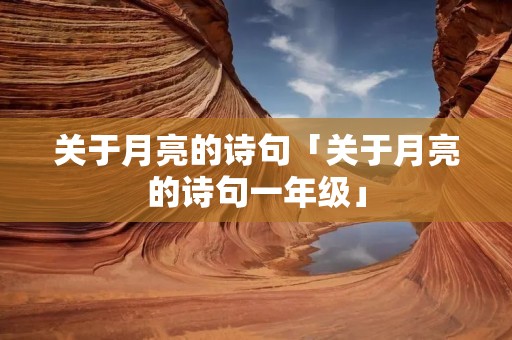 关于月亮的诗句「关于月亮的诗句一年级」
