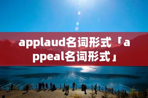 applaud名词形式「appeal名词形式」