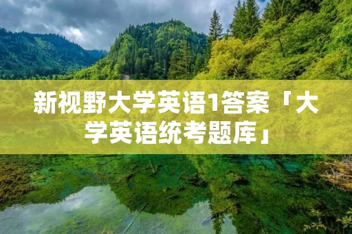 新视野大学英语1答案「大学英语统考题库」