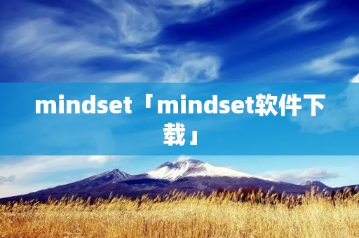 mindset「mindset软件下载」
