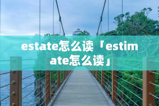 estate怎么读「estimate怎么读」